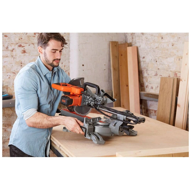 Торцювальна пила Black&Decker 2100 Вт, диск 254х30 мм, 5000 об/хв, XPS, вага 18.5 кг (BES710) - picture 7