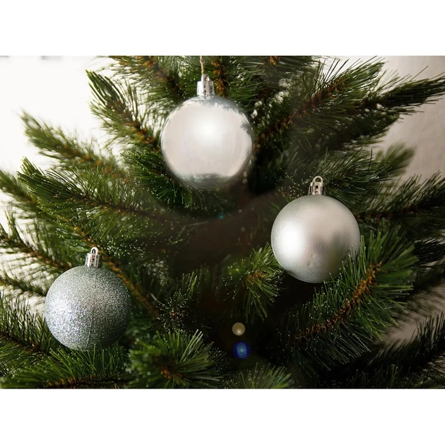 Ялинкова іграшка House Of Seasons H&S 10 шт 6 см Сріблястий (8720362101833) - picture 3