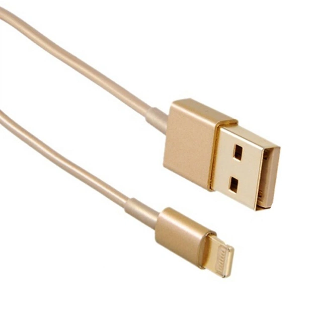Дата кабель USB 2.0 AM to Lightning 1.0m Gold Drobak (215341) - зображення 1
