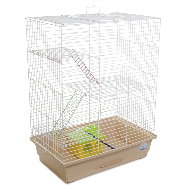 Клітка для гризунів Природа Нюра з будиночком 45x60x29 см біла/бежева (4823082415243) - picture 1