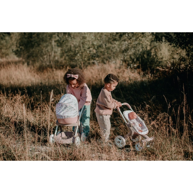 Коляска для ляльок Smoby Baby Nurse Модерн Люлька з кошиком Рожев (254118) - picture 11