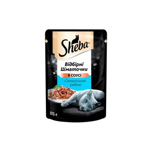 Вологий корм для кішок Sheba cig POU з океанічною рибою в соусі 85 г (4770608257187) зображення 1