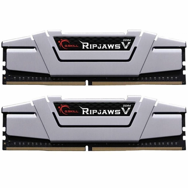 Модуль пам'яті для комп'ютера DDR4 16GB (2x8GB) 3000 MHz RipjawsV Silver G.Skill (F4-3000C15D-16GVS) - зображення 1