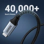 Дата кабель Ugreen USB-C M/F 1.0m 5A 10Gbps USB 3.1 black (30205) - зменшене зображення 9