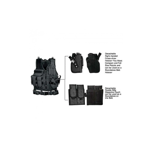 Жилет розвантажувальний Leapers Black (PVC-V547BT) - picture 4