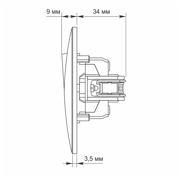 Вимикач Videx BINERA 2кл білий (VF-BNSW2-W) - зображення 6