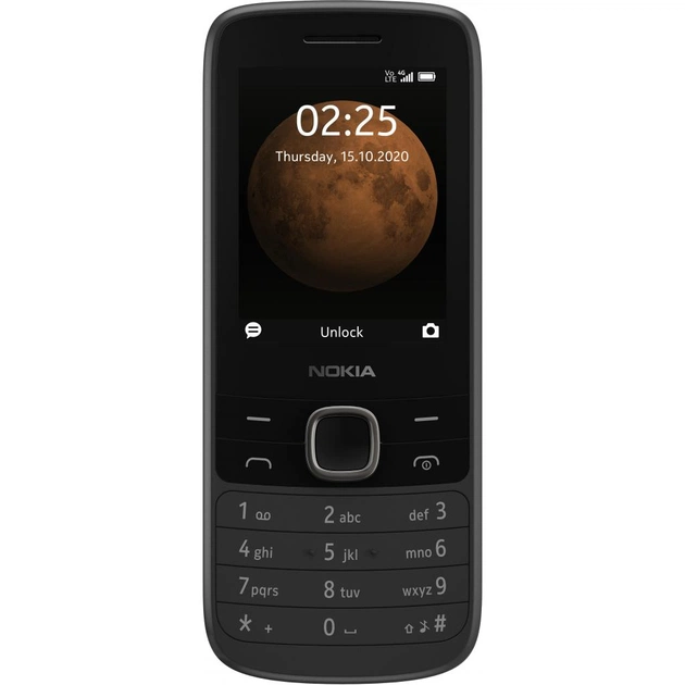Мобільний телефон Nokia 225 4G DS Black - зображення 1