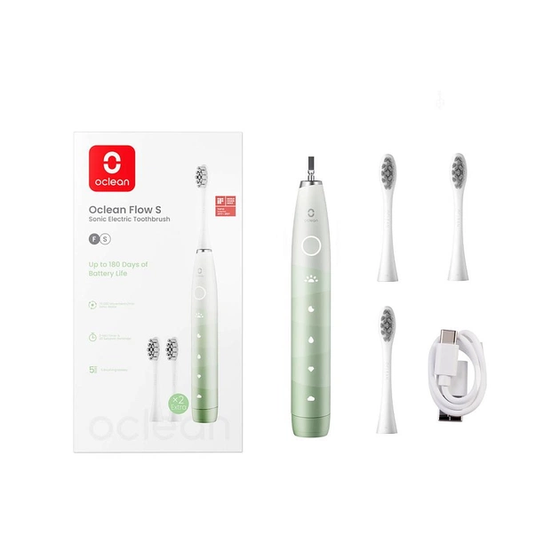 Електрична зубна щітка Oclean Flow S Electric Toothbrush Green (6970810557336) - зображення 1