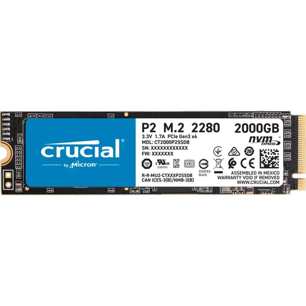 Накопичувач SSD M.2 2280 2TB Micron (CT2000P2SSD8) - изображение 1
