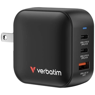 Зарядний пристрій Verbatim MiniGaN 70 W 3 ports (2xUSB-C/1xUSB-A) (32229) зображення 1
