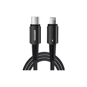 Дата кабель USB-C to Lightning 2.0m 20W black Essager (EXCTL-CGA01) зображення 1