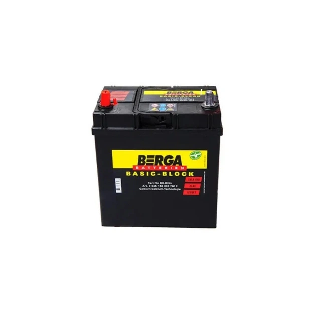 Аккумулятор автомобильный Berga Basicblock 45Ah ASIA (+/-) ТК (330EN) (5451570337902) - изображение 1