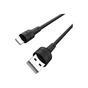 Дата кабель USB 2.0 AM to Lightning 1.0m 2.4A silicone BX30 black BOROFONE (6931474706867) - зменшене зображення 2