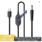 Кабель живлення USB-C to DC 5.5x2.5mm 1.0m 5V/9V/12V/15V/20V/28V 140W black XoKo (XK-K695) - preview 2