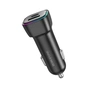 Зарядний пристрій BOROFONE 1xUSB-C PD30W + 1xUSB QC3.0 car adapter black (6941991110818) - зменшене зображення 4