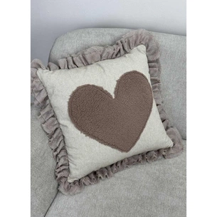 Подушка Прованс декоративна з оборкою Серце 45х45 см (033317) зображення 1