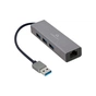 Концентратор USB-A to Gigabit Ethernet, 3 Ports USB 3.1 Gen1 Cablexpert (A-AMU3-LAN-01) - зменшене зображення 1