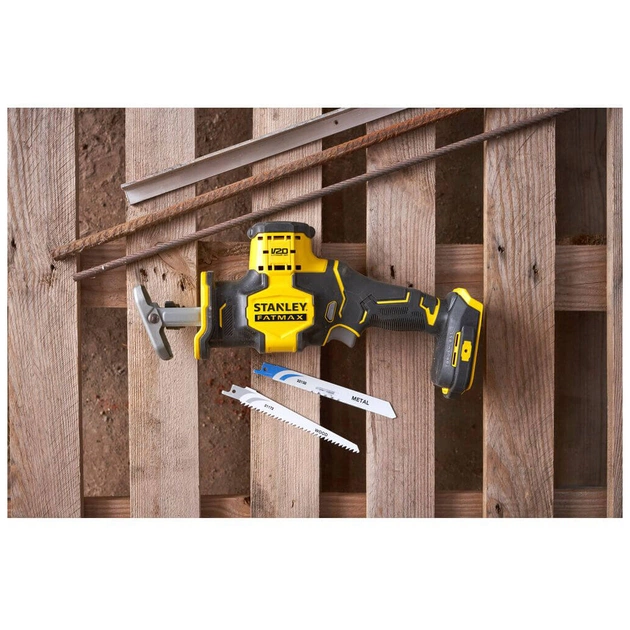 Шабельна пила Stanley FatMax безщіткова, 18ВLi-Ion, 0-2800 ход/хв, хід 19 мм (без АКБ та ЗП) (SFMCS305B) - picture 7