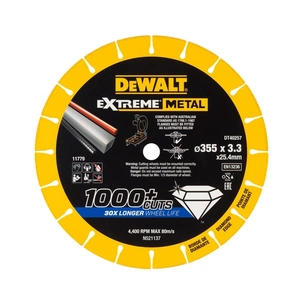 Круг відрізний DeWALT алмазний по металу 355x3.3x25.4 мм (DT40257) зображення 1