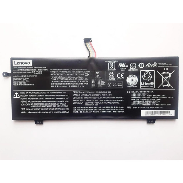 Акумулятор до ноутбука Lenovo IdeaPad 710S-13 L15M6PC0, 6135mAh (46Wh), 4cell, 7.5V, Li-ion (A47606) - изображение 1