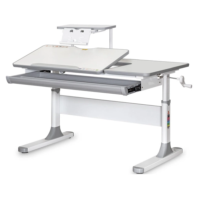 Парта Mealux Vancouver Multicolor Blue с полкой S50 (BD-620 W/G MC+BL+ S50 WG) - picture 3