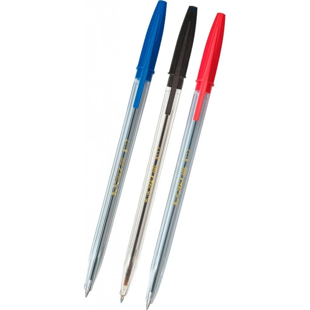 Ручка шариковая Buromax non-retractable, SET*3pcs JOBMAX Corvina (BM.8433) - изображение 1