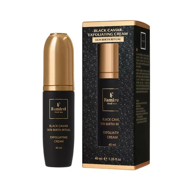 Крем для обличчя Famirel Black Caviar Exfoliating Cream З екстрактом чорної ікри Оновлення шкіри 40 мл (7290114086561) - зображення 4