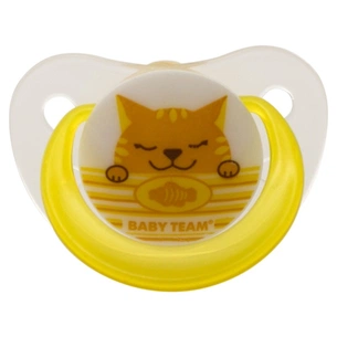 Пустушка Baby Team Ортодонтична 6 м+ Котик (4824428032025) зображення 1