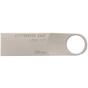 USB флеш накопичувач Kingston 16GB DataTraveler SE9 G2 Metal Silver USB 3.0 (DTSE9G2/16GB) зображення 1