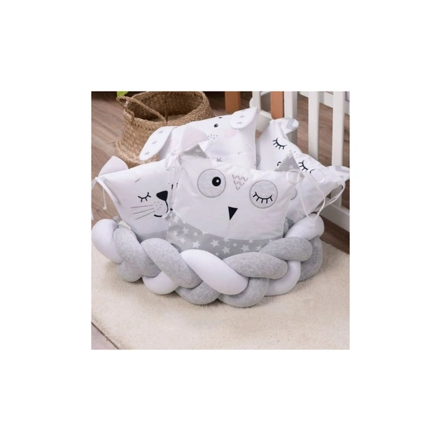 Дитячий постільний набір Верес Smiling animals white-gray new (216.07.110*90) - picture 5