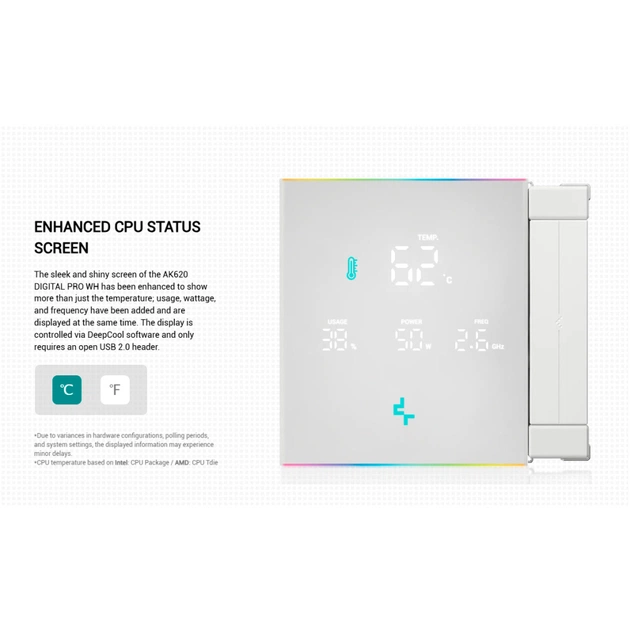 Кулер до процесора Deepcool AK620 Digital Pro White (R-AK620-WHAPMN-G) - picture 12