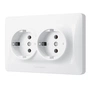 Розетка Videx BINERA 2ая із заземленням (VF-BNSK2G-W) - уменьшенное изображение 2