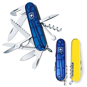 Ніж Victorinox Huntsman Ukraine 91 мм Синьо-прозорий/Жовтий (1.3713.T2.8) зображення 1