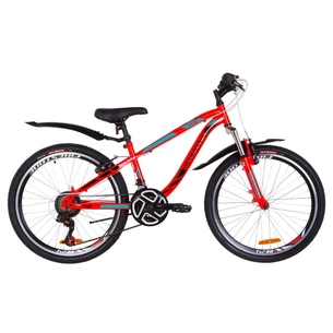 Велосипед Discovery 24" FLINT AM Vbr рама-13" 2019 червоно-бірюзовий з чорним (OPS-DIS-24-120) зображення 1