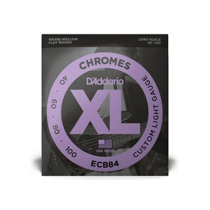 Струни для гітари D'Addario XL Chromes Bass Custom Light (40-100) (ECB84) зображення 1