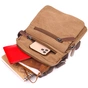Сумка Vintage Чоловіча з щільного текстилю Коричнева (21226) - зменшене зображення 8