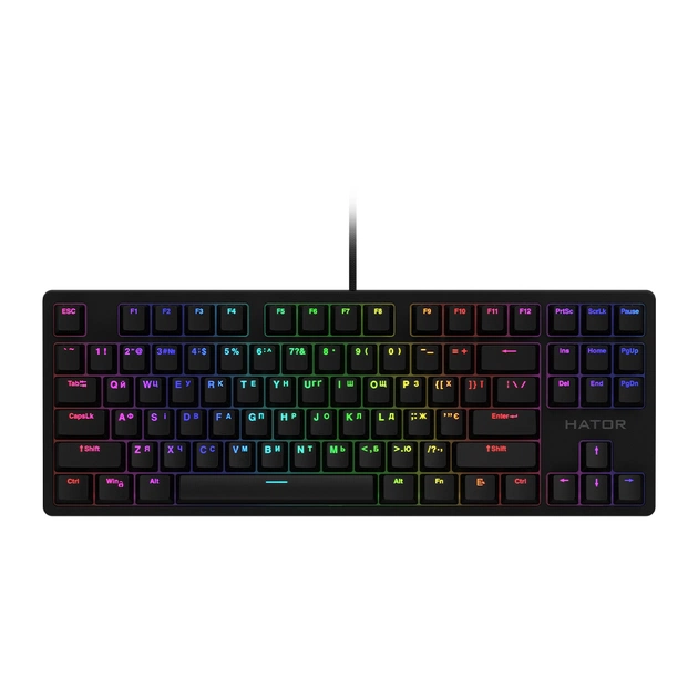 Клавіатура Hator Rockfall TKL Mecha Green USB Black (HTK-620) - зображення 1