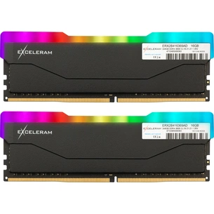 Модуль пам'яті для комп'ютера DDR4 16GB (2x8GB) 3600 MHz RGB X2 Series Black eXceleram (ERX2B416369AD) зображення 1