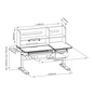 Парта FunDesk (1+1+1) (FIORE II GREY) - зменшене зображення 15