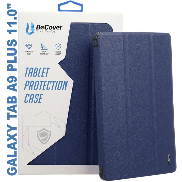 Чехол для планшета BeCover Soft Edge stylus holder Samsung Tab A9 Plus SM-X210/SM-X215/SM-X216 11.0" Deep Blue (710367) - изображение 1