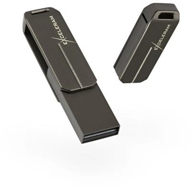 USB флеш накопичувач eXceleram 64GB U3 Series Dark USB 2.0 (EXP2U2U3D64) - изображение 1
