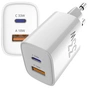 Зарядний пристрій Sigma 1xUSB-C PD33W + 1xUSB QC3.0 GaN X-power PS33-01 white (4827798527719) - зменшене зображення 1