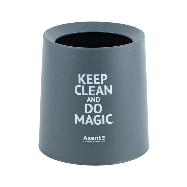 Кошик для паперів Axent Настільний контейнер для сміття, круглий, сірий (2131-03-A) - picture 1