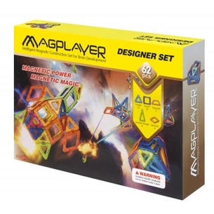 Конструктор Magplayer Набір 62 ел. (MPB-62) зображення 1