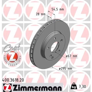 Гальмівний диск ZIMMERMANN 400.3618.20 зображення 1