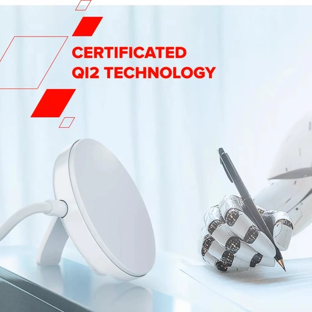 Зарядний пристрій Canyon wireless charger WS-105 15W Qi2 White (CNS-WCS105W) - picture 12