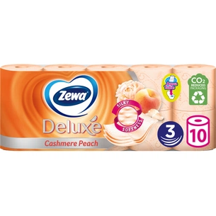 Туалетний папір Zewa Deluxe Персик 3 шари 10 рулонів (7322541171807) зображення 1