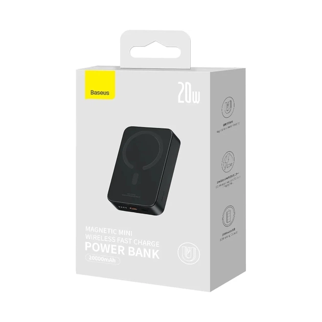Батарея універсальна Baseus Magnetic Mini Wireless 20000mAh 20W, Black (PPCX150001) - зображення 8