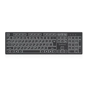 Клавіатура REAL-EL RK-725W Wireless/Bluetooth Black (EL123100061) зображення 1