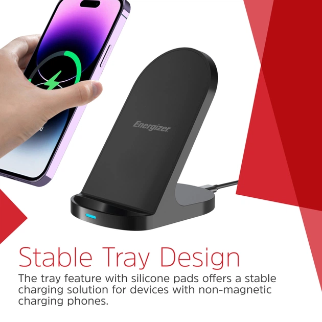 Зарядний пристрій Energizer Qi 15W wireless WCP108 black (WCP108) - picture 10
